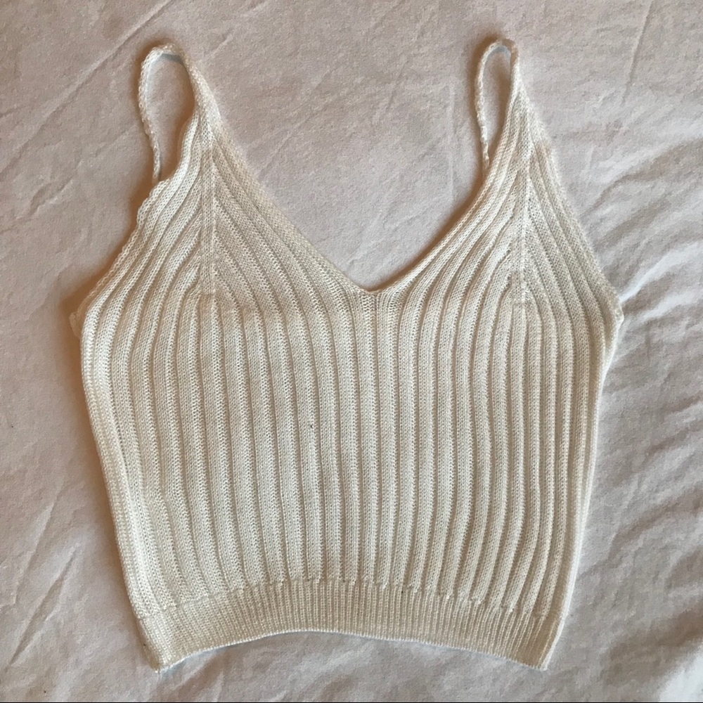 Ribbed sweater tank top